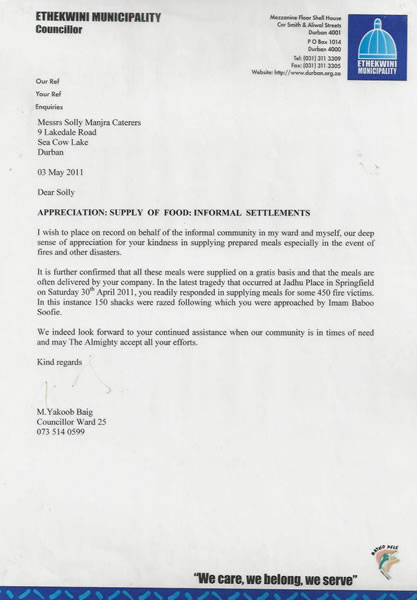 Municipal Business Registration certificate